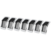 DURAFORCE Chrome Black Honeycomb Grille Grill Inserts For 2014-18 Jeep Cherokee