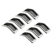 DURAFORCE Chrome Black Honeycomb Grille Grill Inserts For 2014-18 Jeep Cherokee