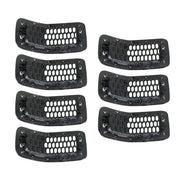 DURAFORCE Chrome Black Honeycomb Grille Grill Inserts For 2014-18 Jeep Cherokee
