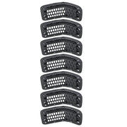 DURAFORCE Chrome Black Honeycomb Grille Grill Inserts For 2014-18 Jeep Cherokee