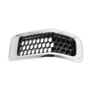DURAFORCE Chrome Black Honeycomb Grille Grill Inserts For 2014-18 Jeep Cherokee