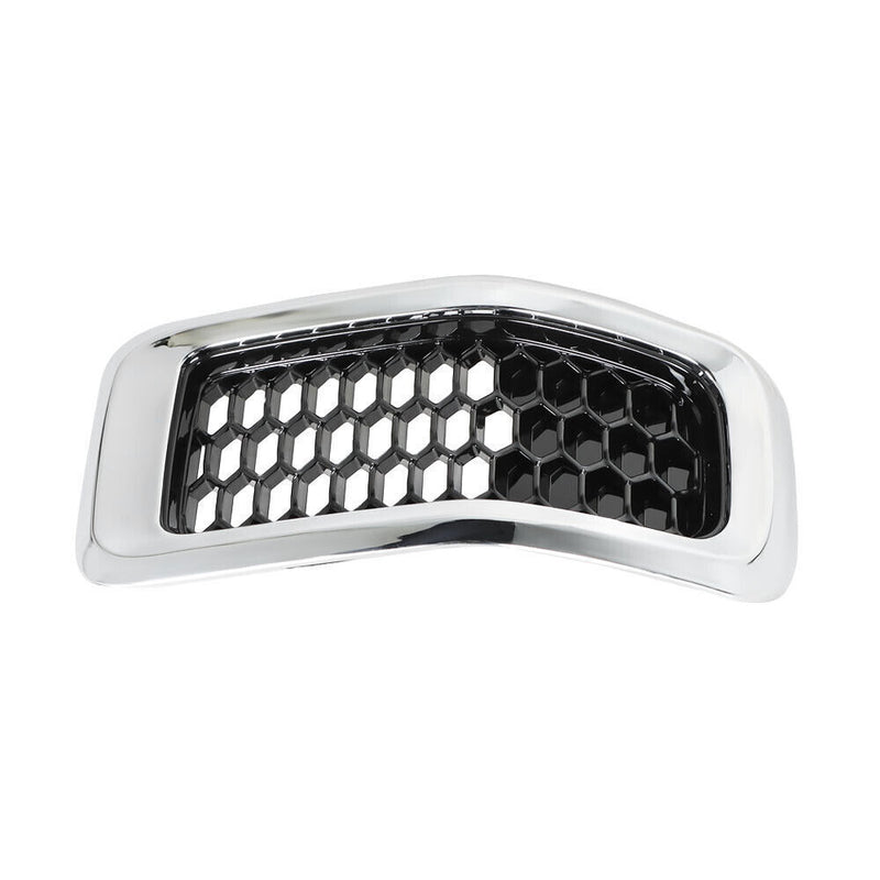 DURAFORCE Chrome Black Honeycomb Grille Grill Inserts For 2014-18 Jeep Cherokee