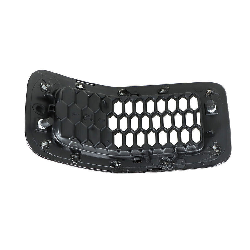 DURAFORCE Chrome Black Honeycomb Grille Grill Inserts For 2014-18 Jeep Cherokee