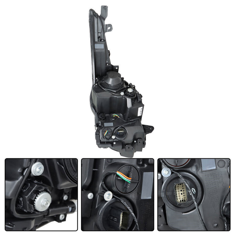 DURAFORCE Left Headlight For 2013-2018 Cadillac ATS Halogen Type Chrome Housing