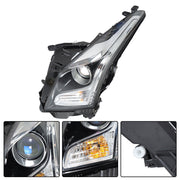 DURAFORCE Left Headlight For 2013-2018 Cadillac ATS Halogen Type Chrome Housing