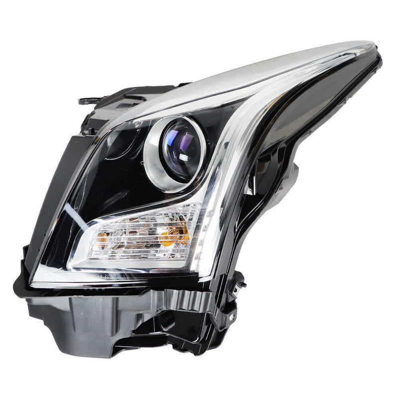 DURAFORCE Left Headlight For 2013-2018 Cadillac ATS Halogen Type Chrome Housing