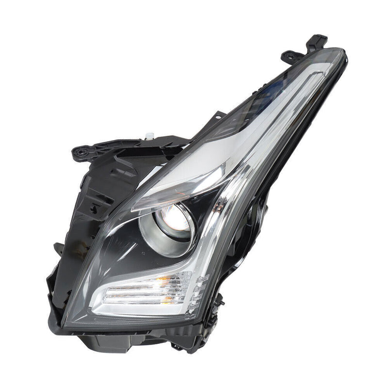 DURAFORCE Left Headlight For 2013-2018 Cadillac ATS Halogen Type Chrome Housing