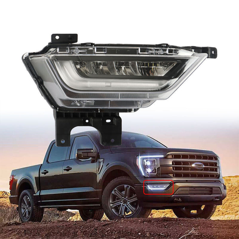 DURAFORCE Right RH Side LED Fog Light For 2021-2022 Ford F-150 Bumper Daytime Lamp