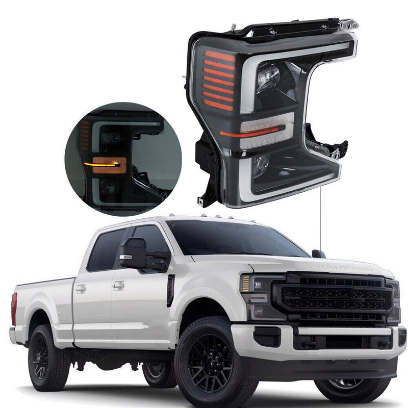 DURAFORCE Right LED Headlight For 2020-2022 Ford F250 F350 SuperDuty Black Trim