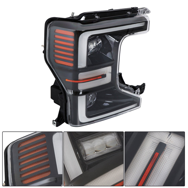 DURAFORCE Right LED Headlight For 2020-2022 Ford F250 F350 SuperDuty Black Trim