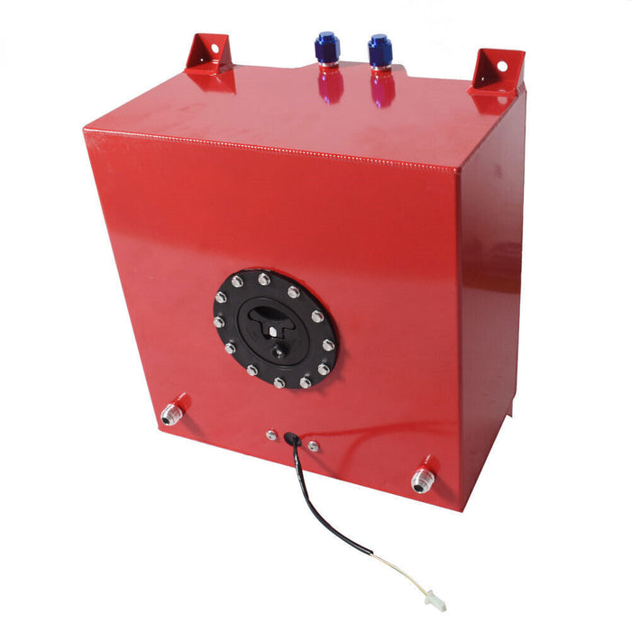 DURAFORCE 10 Gallon / 40L Fuel Cell Tank Aluminum W/ Level Sender Racing Drift Red
