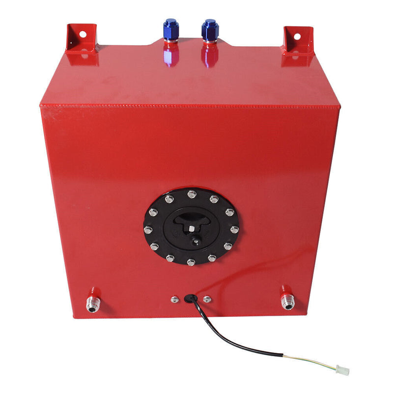 DURAFORCE 10 Gallon / 40L Fuel Cell Tank Aluminum W/ Level Sender Racing Drift Red