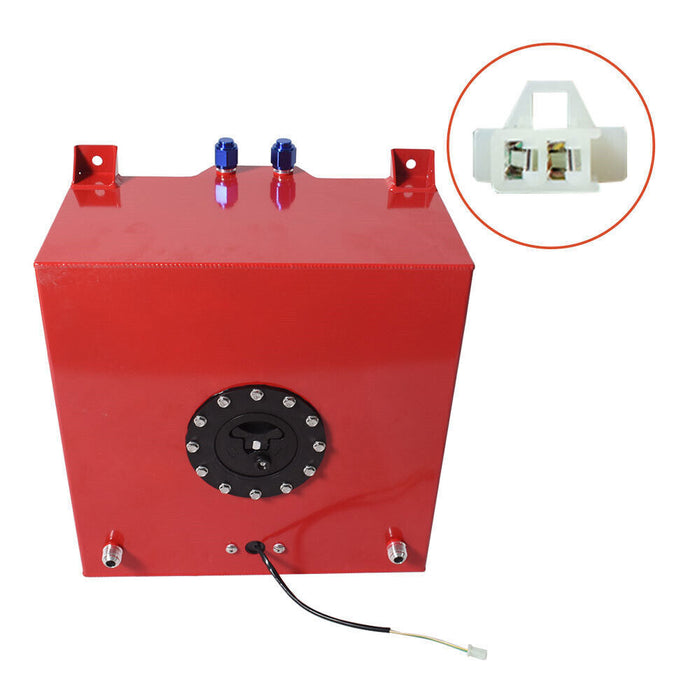 DURAFORCE 10 Gallon / 40L Fuel Cell Tank Aluminum W/ Level Sender Racing Drift Red