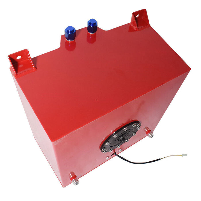 DURAFORCE 10 Gallon / 40L Fuel Cell Tank Aluminum W/ Level Sender Racing Drift Red