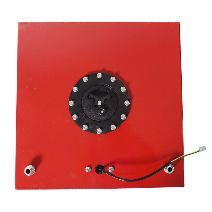 DURAFORCE 10 Gallon / 40L Fuel Cell Tank Aluminum W/ Level Sender Racing Drift Red