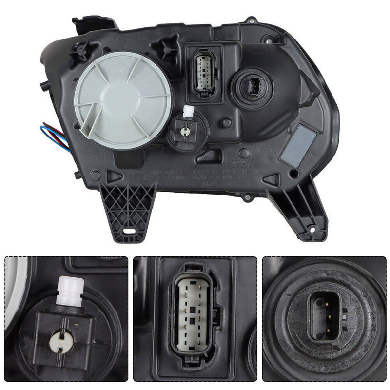 DURAFORCE Left Headlight For 2013-2014 Ford Mustang HID/Xenon w/LED DRL Black Lens