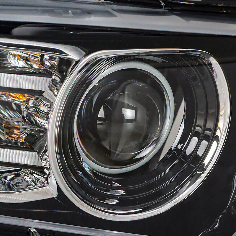DURAFORCE Left Headlight For 2013-2014 Ford Mustang HID/Xenon w/LED DRL Black Lens