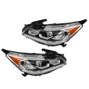 DURAFORCE Left+Right Headlight For 2016-2017 Honda Accord Sedan Halogen W/LED DRL