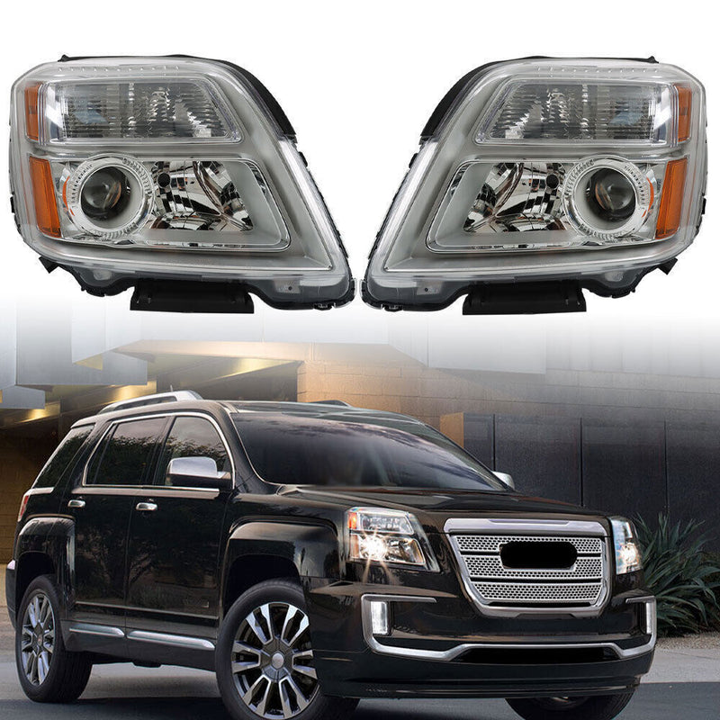 DURAFORCE Left+Right Headlight Fit For 2016-2017 GMC Terrain SLE SL SLT Halogen