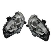DURAFORCE Right+Left Headlights For 2016-20 Honda Civic Halogen Electroplated Trim
