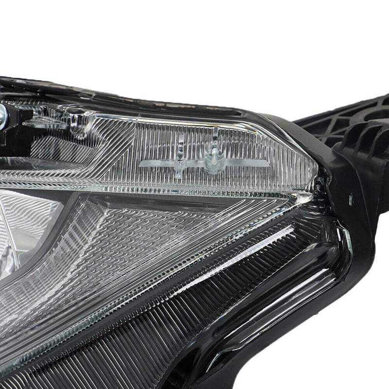 DURAFORCE Right+Left Headlights For 2016-20 Honda Civic Halogen Electroplated Trim