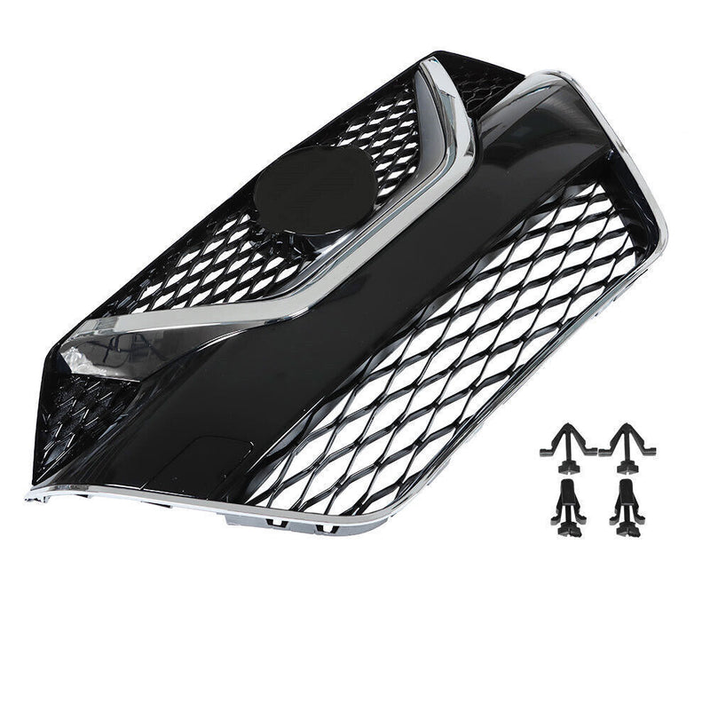 DURAFORCE Front Bumper Grille For 2016-2017 Nissan Maxima Chrome Black Grill Kit