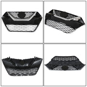 DURAFORCE Front Bumper Grille For 2016-2017 Nissan Maxima Chrome Black Grill Kit