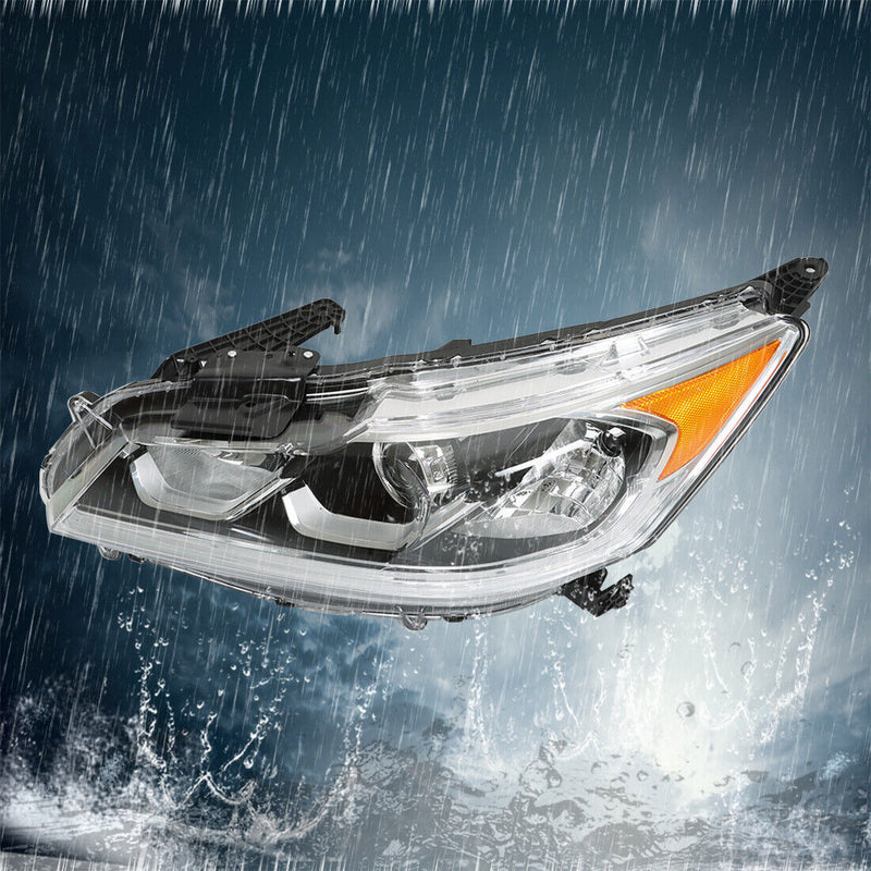 DURAFORCE LH+RH Headlight For 2016-2017 Honda Accord EX/EX-L/Sport Sedan W/LED DRL