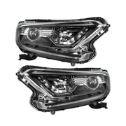 DURAFORCE Left+Right Headlights For 2017-2022 Honda CRV CR-V Halogen Black Housing