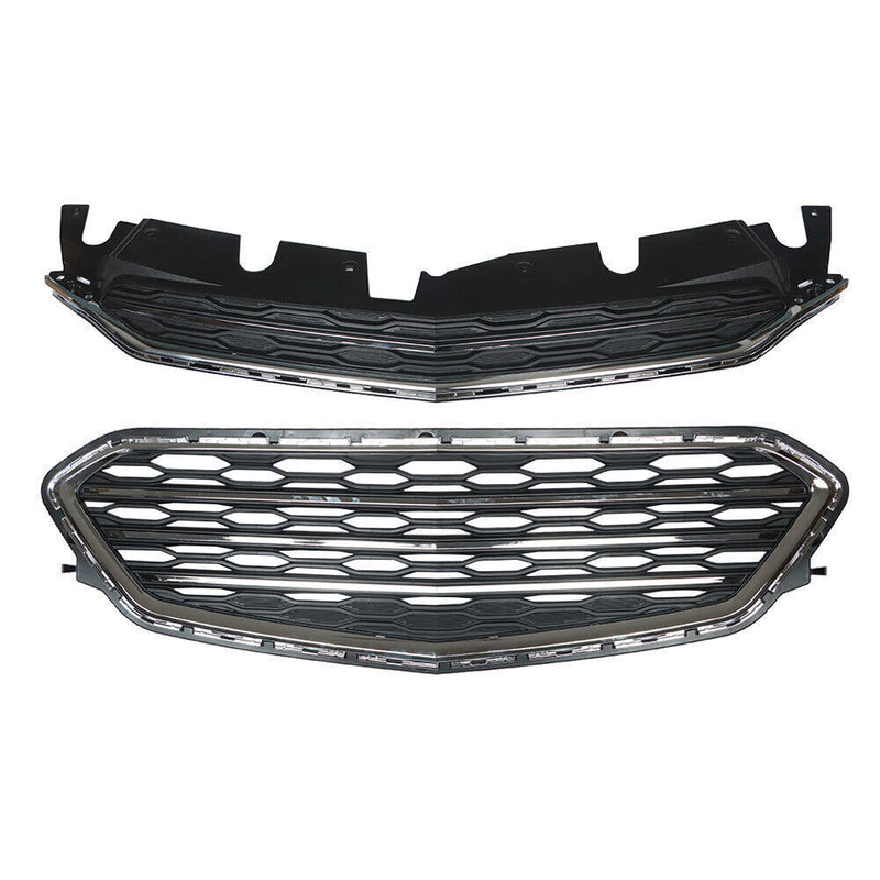 DURAFORCE Front Upper Lower Grille Grill Set For Chevrolet Equinox 2016-2017