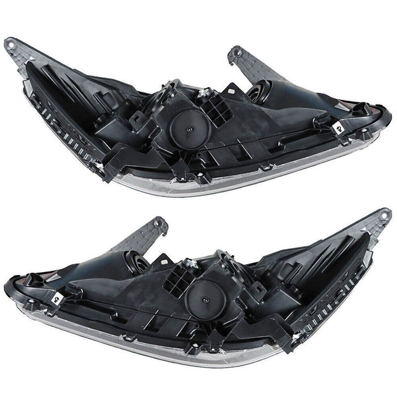 DURAFORCE Headlights Headlamps Halogen For 2013-2015 Honda Accord Black Right Left
