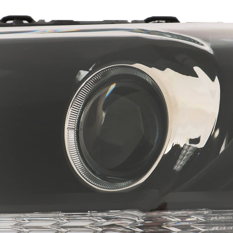 DURAFORCE Headlights Headlamps Halogen For 2013-2015 Honda Accord Black Right Left