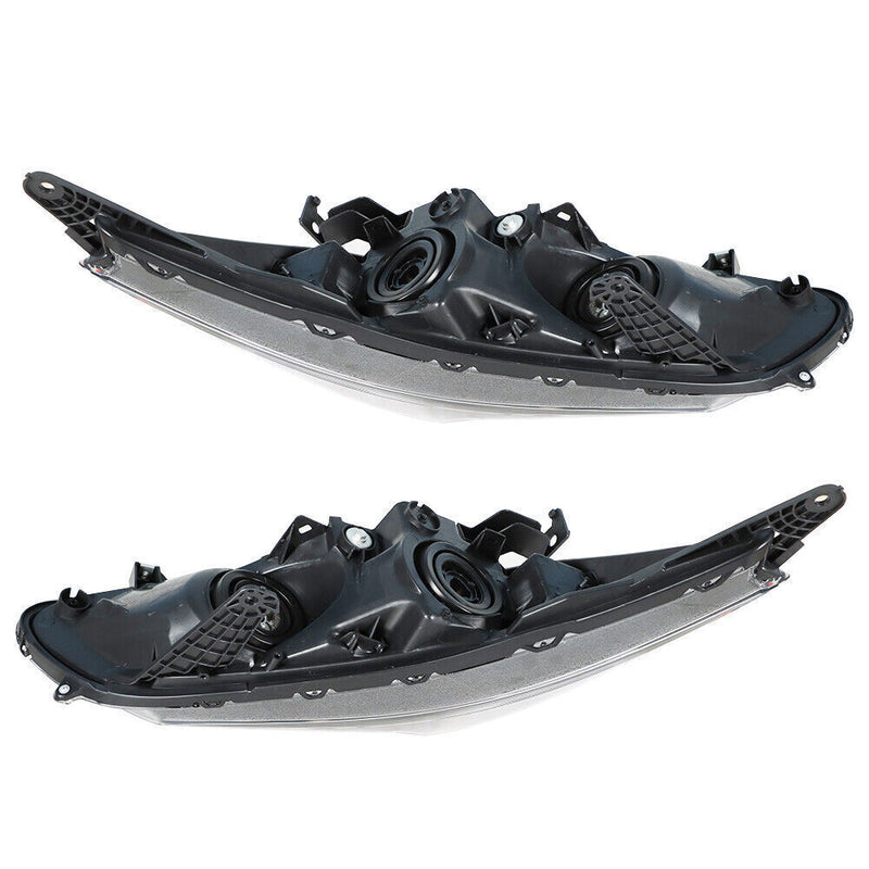 DURAFORCE Headlights Headlamps Halogen For 2013-2015 Honda Accord Black Right Left