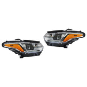 DURAFORCE Right&Left Headlights For 2018-2021 Chevy Traverse Chrome HID w/ LED DRL