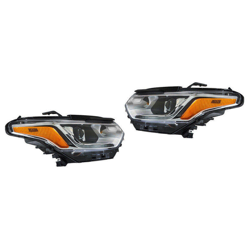 DURAFORCE Right&Left Headlights For 2018-2021 Chevy Traverse Chrome HID w/ LED DRL