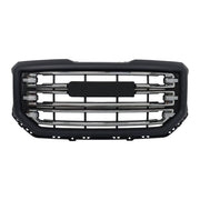 DURAFORCE Front Grille Chrome Plating Black Gray For 2016-18 2019 Gmc Sierra 1500