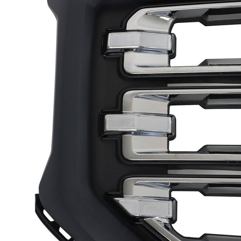 DURAFORCE Front Grille Chrome Plating Black Gray For 2016-18 2019 Gmc Sierra 1500