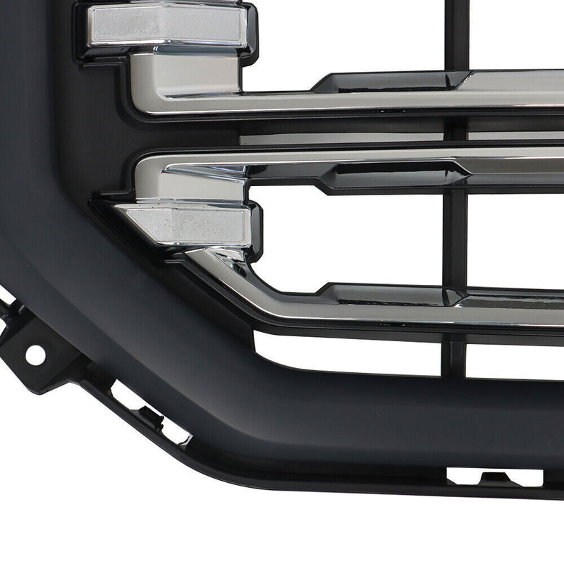DURAFORCE Front Grille Chrome Plating Black Gray For 2016-18 2019 Gmc Sierra 1500