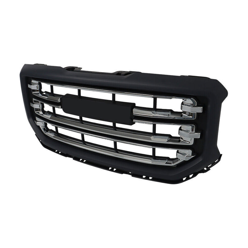 DURAFORCE Front Grille Chrome Plating Black Gray For 2016-18 2019 Gmc Sierra 1500
