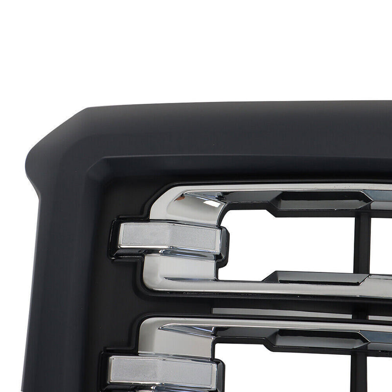 DURAFORCE Front Grille Chrome Plating Black Gray For 2016-18 2019 Gmc Sierra 1500