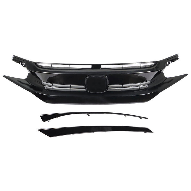 DURAFORCE Front Hood Grill Grille Eyelid For 2016-2018 Honda Civic Coupe Sedan