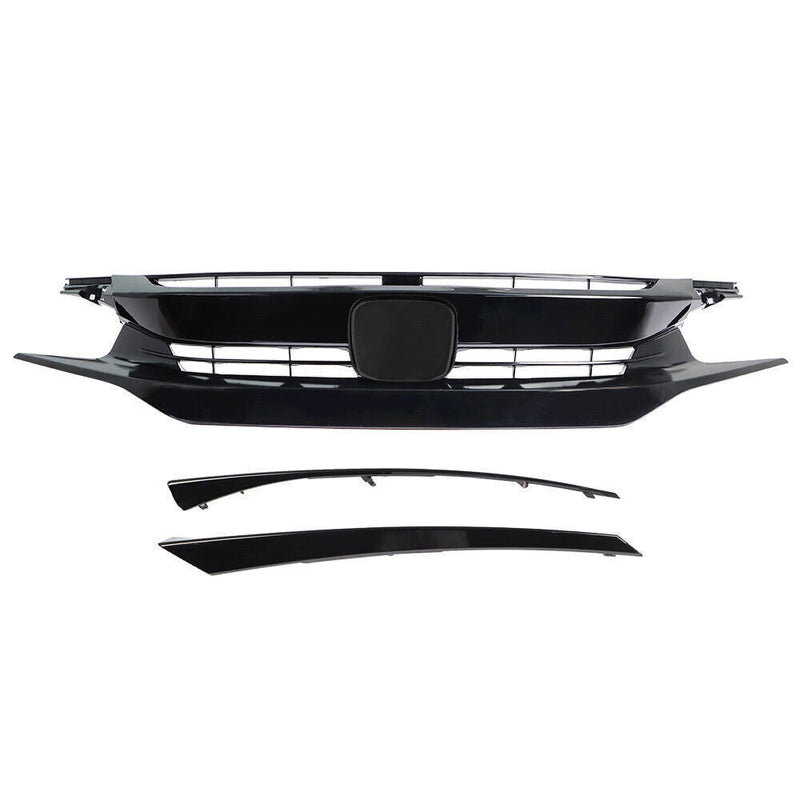 DURAFORCE Front Hood Grill Grille Eyelid For 2016-2018 Honda Civic Coupe Sedan
