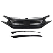 DURAFORCE Front Hood Grill Grille Eyelid For 2016-2018 Honda Civic Coupe Sedan