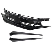DURAFORCE Front Hood Grill Grille Eyelid For 2016-2018 Honda Civic Coupe Sedan