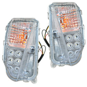 DURAFORCE Left and Right Fog Lights Fit For 2012-2015 Toyota Prius Clear LED DRL