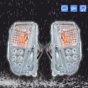 DURAFORCE Left and Right Fog Lights Fit For 2012-2015 Toyota Prius Clear LED DRL