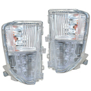 DURAFORCE Left and Right Fog Lights Fit For 2012-2015 Toyota Prius Clear LED DRL