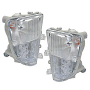 DURAFORCE Left and Right Fog Lights Fit For 2012-2015 Toyota Prius Clear LED DRL
