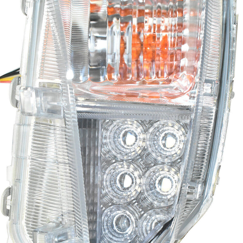 DURAFORCE Left and Right Fog Lights Fit For 2012-2015 Toyota Prius Clear LED DRL