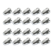 DURAFORCE Chrome Pair Front Wheel Covers Hub Axle Semi Plastic ABS 33mm Nut Covers